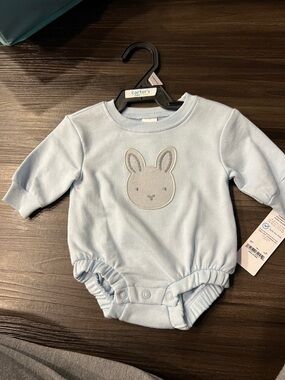 Carter's Baby Blue Bunny Applique One-Piece